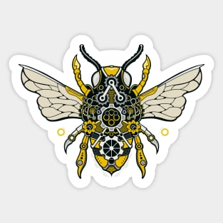 Steampunk Bee Bot Sticker